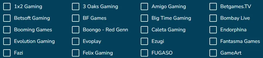 Sélection de jeux de casino en ligne proposée par Volerbet Casino