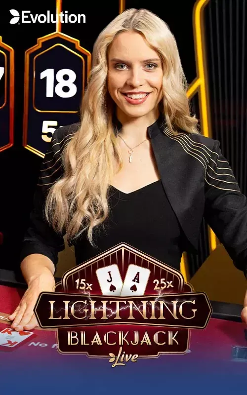 Lightning Blackjack en direct disponible au Volerbet Casino